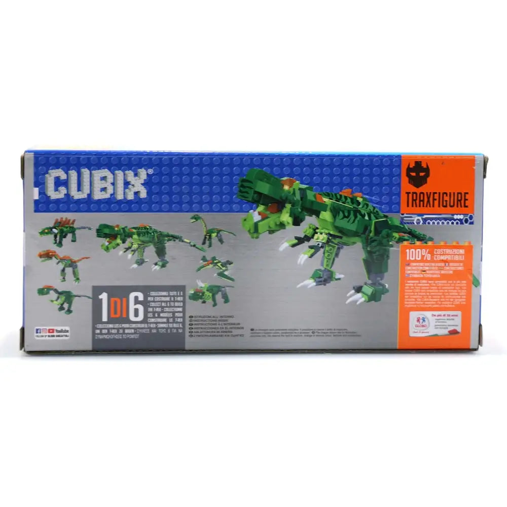 Costruzioni Cubix Dinosauri 6 in 1 - Globo - 8014966396901