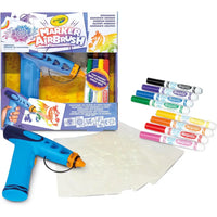 Set crayola marker airbrush con aerografo blu e pennarelli lavabili colorati per creatività artistica