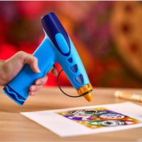 Crayola marker airbrush con design giocoso color blu e arancione per uso con pennarelli lavabili crayola marker