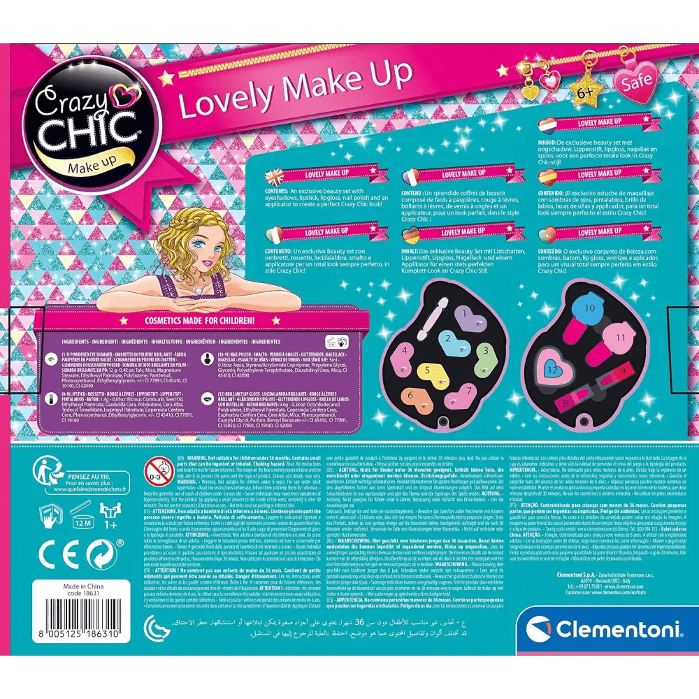 Crazy Chic - Lovely Make Up trousse trucchi - Giocattoli e Bambini - Toys Store8005125186433