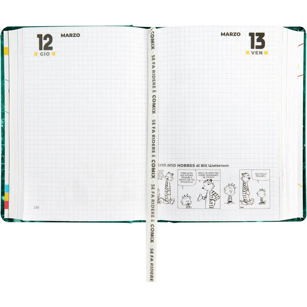Diario 16 Mesi 2025/26 - COMIX - Giornaliero Standard Verde - Franco Panini - 8058263231800