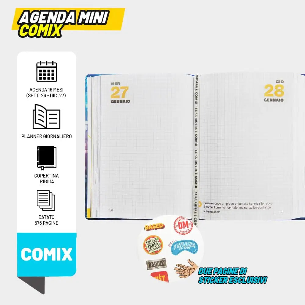 Diario Agenda Comix 16 Mesi Mini Fireflies 2026/2027 - Franco Panini - 8058263272278