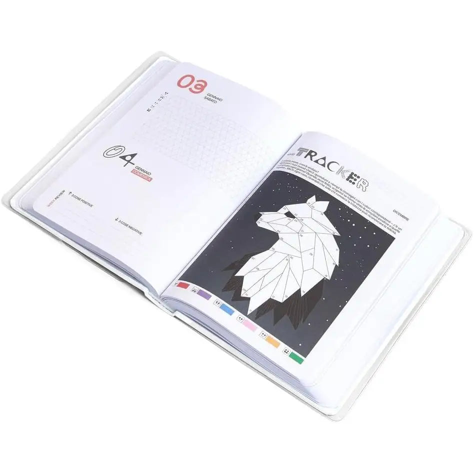 Diario Be You Extra White Scuola 2025-2026 Easy Bianco - Giochi Preziosi - 8056379189862