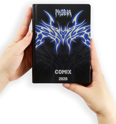 Diario 16 Mesi 2025/26 - COMIX Limited Edition Phobia - Giornaliero Nero/Blu - Giocattoli e Bambini - Toys Store8058263233798