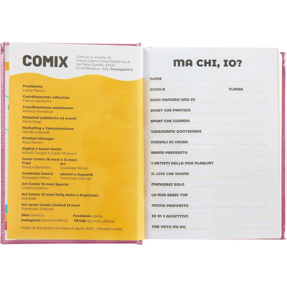 Diario Comix Special rosa agenda giornaliera 2025/2026 - Franco Panini - 8058263226301