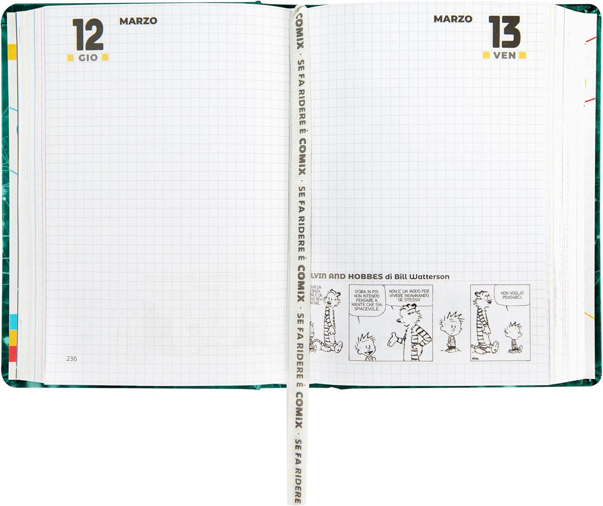 Diario 16 Mesi 2025/26 - COMIX - Giornaliero Standard Verde - diario comix standard
