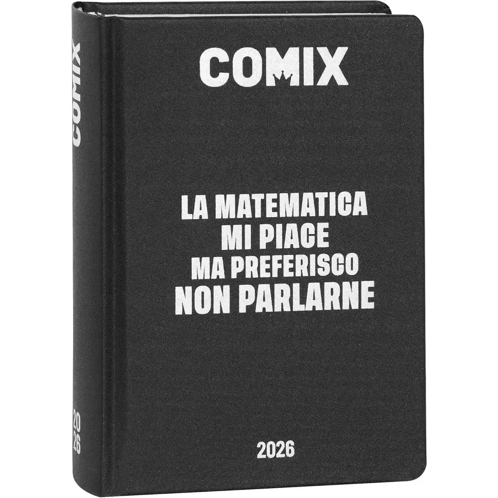 Diario Scuola 16 Mesi 2025/26 COMIX Giornaliero Mini Nero/Argento - Franco Panini - 8058263231848