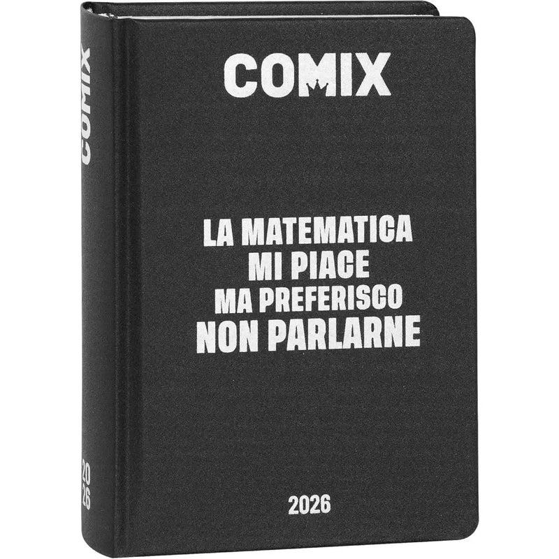 Diario Scuola 16 Mesi 2025/26 COMIX Giornaliero Mini Nero/Argento - Franco Panini - 8058263231848