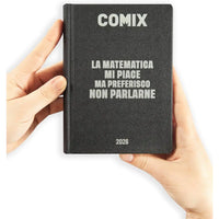 Diario Scuola 16 Mesi 2025/26 COMIX Giornaliero Mini Nero/Argento - Franco Panini - 8058263231848