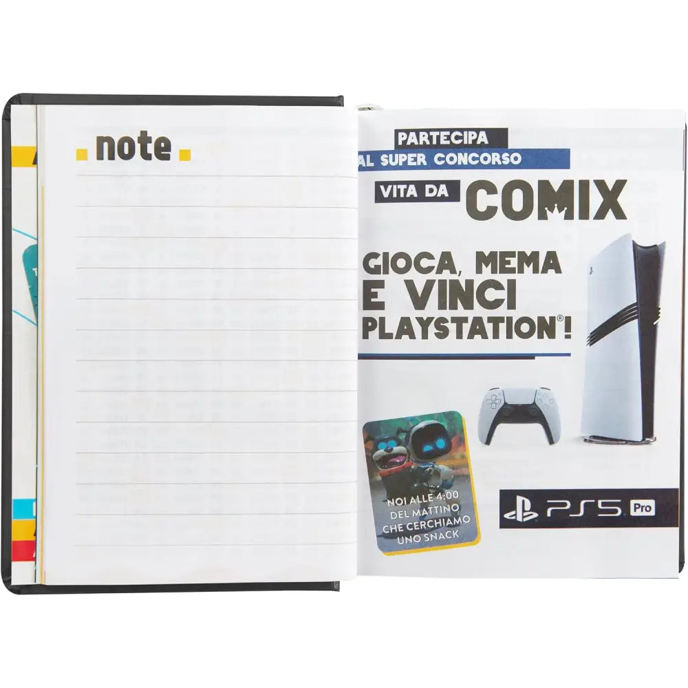 Diario SCUOLA 16 Mesi 2025/26 - COMIX - Giornaliero Mini Nero/Bianco - Franco Panini - 8058263231831