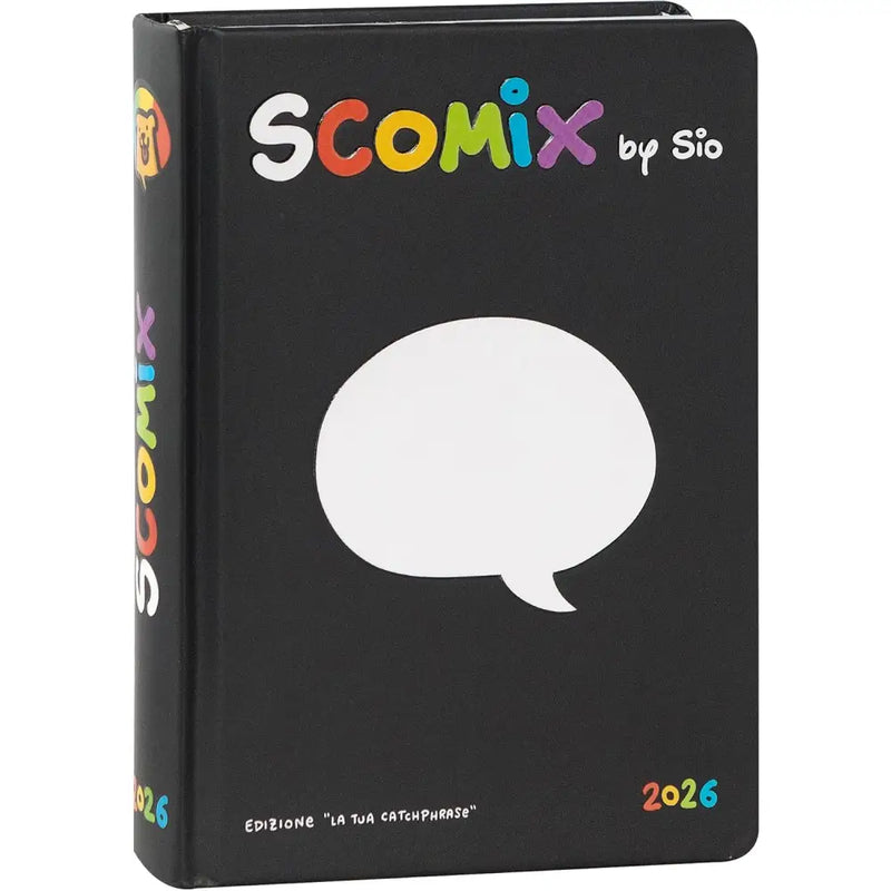 Diario Scuola 16 Mesi 2025/26 - COMIX Scottecs by Sio - Giornaliero Nero - Franco Panini - 8058263232340