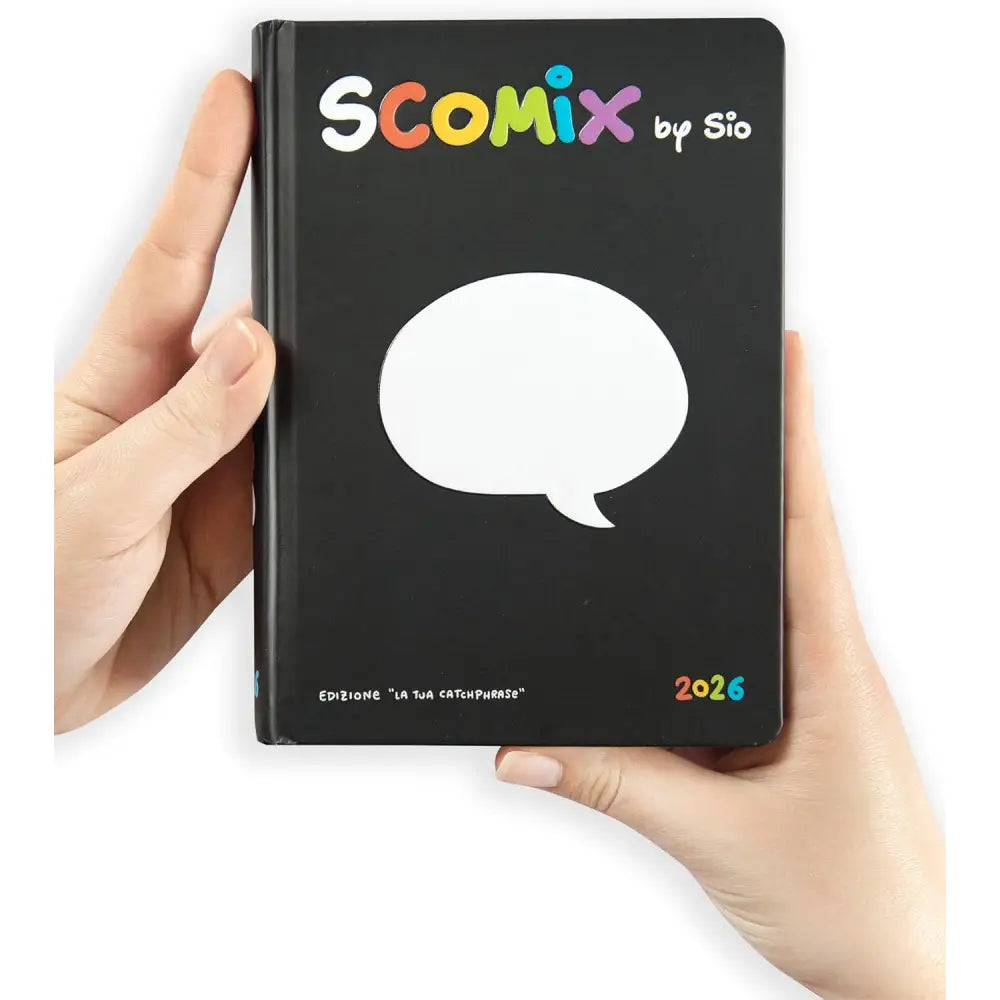 Diario Scuola 16 Mesi 2025/26 - COMIX Scottecs by Sio - Giornaliero Nero - Franco Panini - 8058263232340