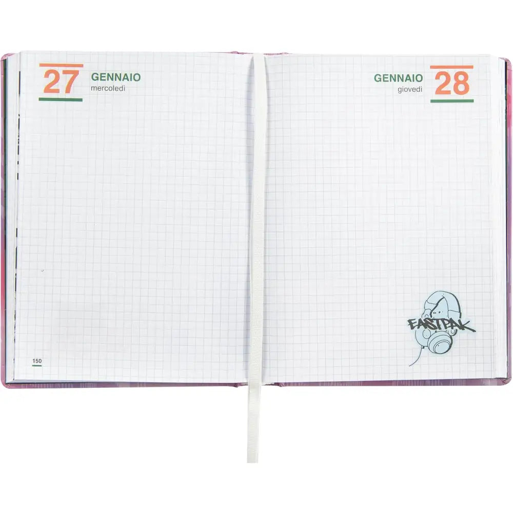 Diario Scuola Eastpak 13 Mesi 2026/2027 Medium Letterdye Pink - 8058263270953