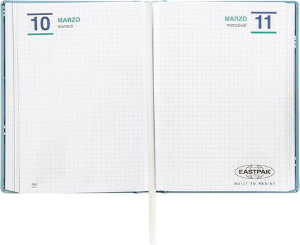 EASTPAK - Diario Scuola 2025-2026, Agenda Medium Giornaliera 13 Mesi - diario scuola eastpak azzurro