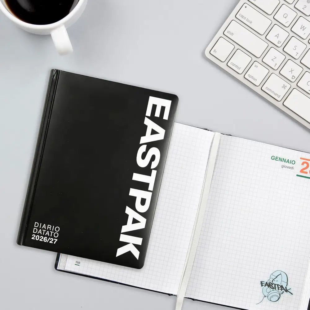 Diario Scuola Eastpak Black 2026/2027 – 13 Mesi Medium - 8058263270922