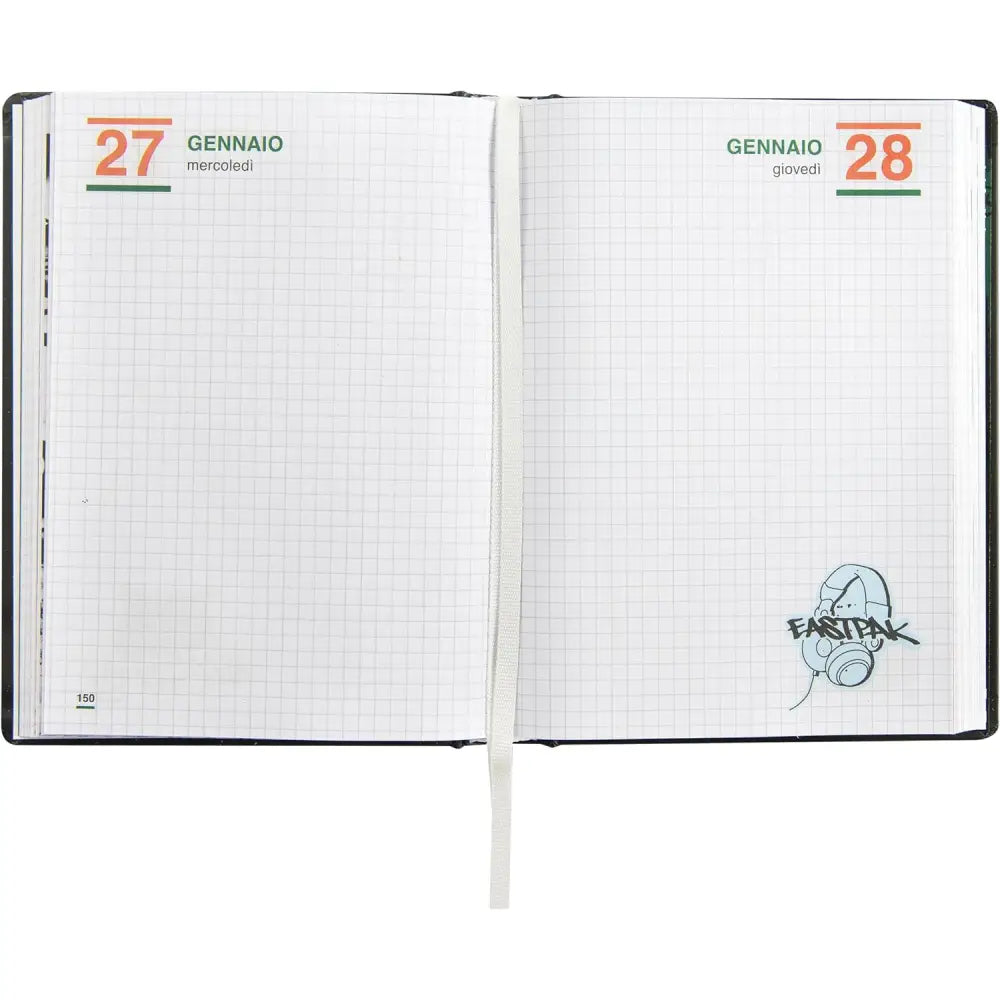 Diario Scuola Eastpak Black 2026/2027 – 13 Mesi Medium - 8058263270922