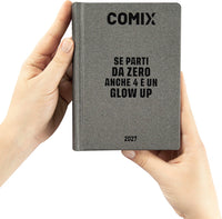 Agenda Comix 16 Mesi Mini Charcoal 2026/2027 - diario scuola scritta se parti da zero