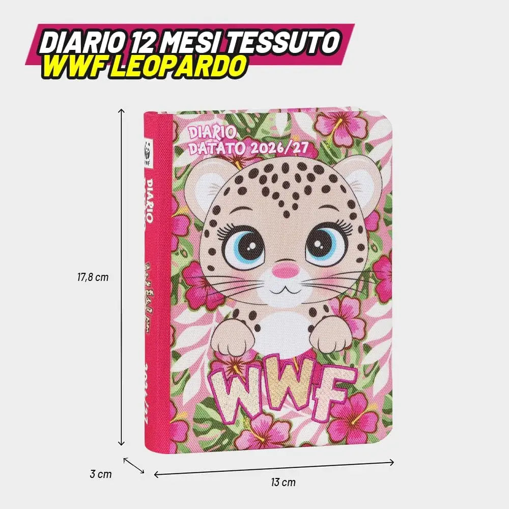 Diario Scuola WWF Ghepardo in Tessuto 12 Mesi 2026/2027 - Franco Panini - 8058263256117