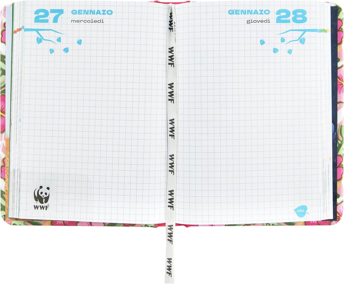 Diario Scuola WWF Ghepardo in Tessuto 12 Mesi 2026/2027 - diario scuola wwf ghepardo tessuto