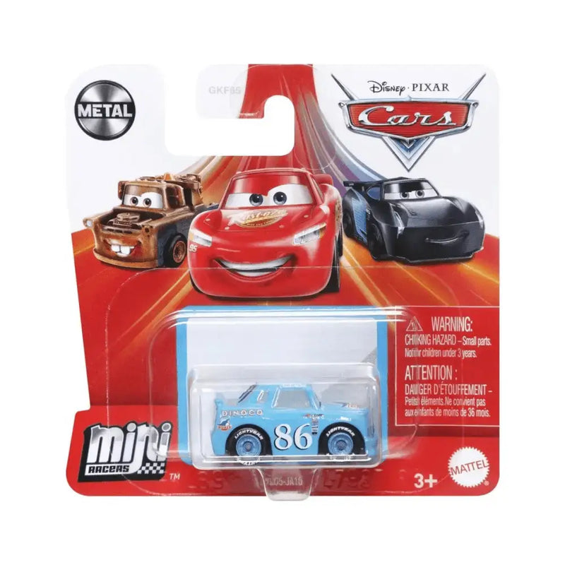 Dinoco chick hicks mini racer azzurro numero 86 in confezione blister trasparente personaggio cars