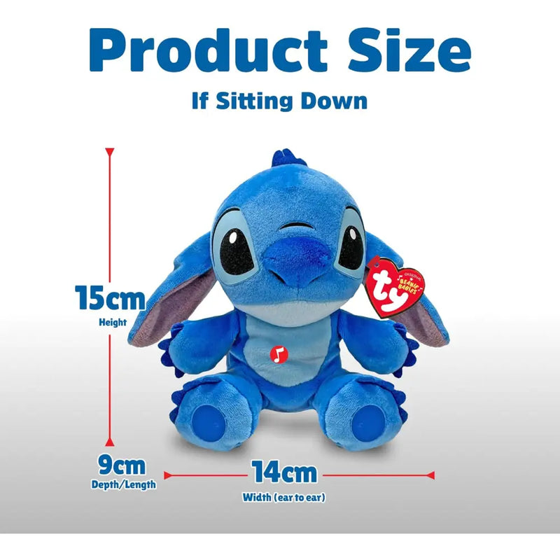 Disney Beanies Stitch - Peluche Morbido per Bambini e Neonati - Originale - TY - Orsacchiotti - 0008421440122