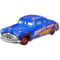 Blu veicolo favoloso hudson hornet in metallo con ruote rosse e dettagli cromati disney cars veicolo dxv70
