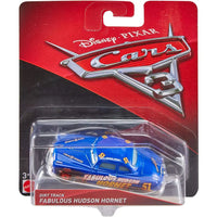 Veicolo favoloso hudson hornet blu in metallo con decalcomanie e confezione blister disney cars veicolo dxv70