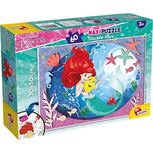 Disney Princess Sirenetta Maxi Puzzle Double Face 60 Pezzi