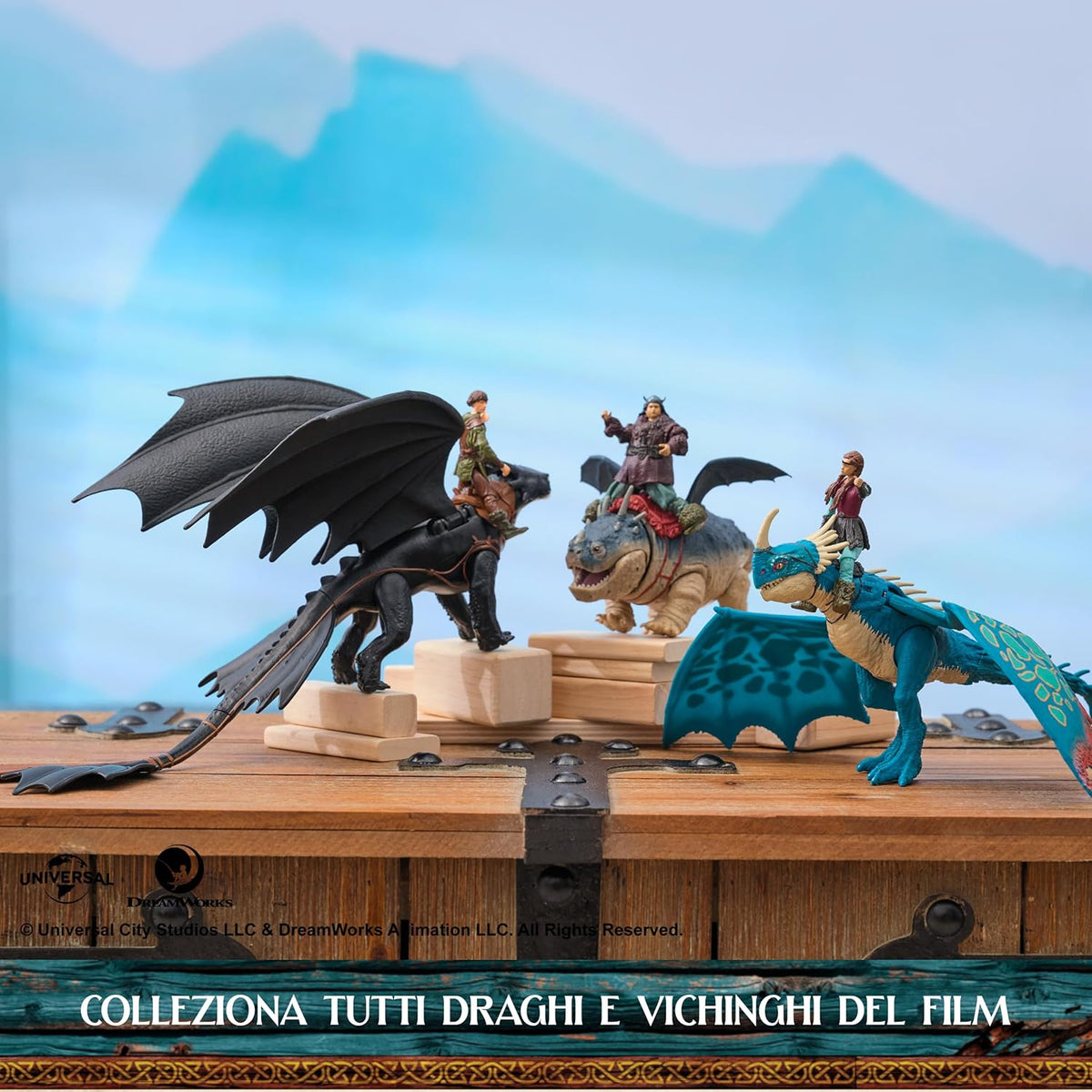Giocattoli DreamWorks Dragons | Sdentato & Hiccup – Drago e Vichingo 4+ - drago nero sdentato
