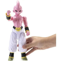 Figurina dragon ball majin buu limit breaker rosa muscolosa con pantaloni bianchi e dettagli gialli e neri