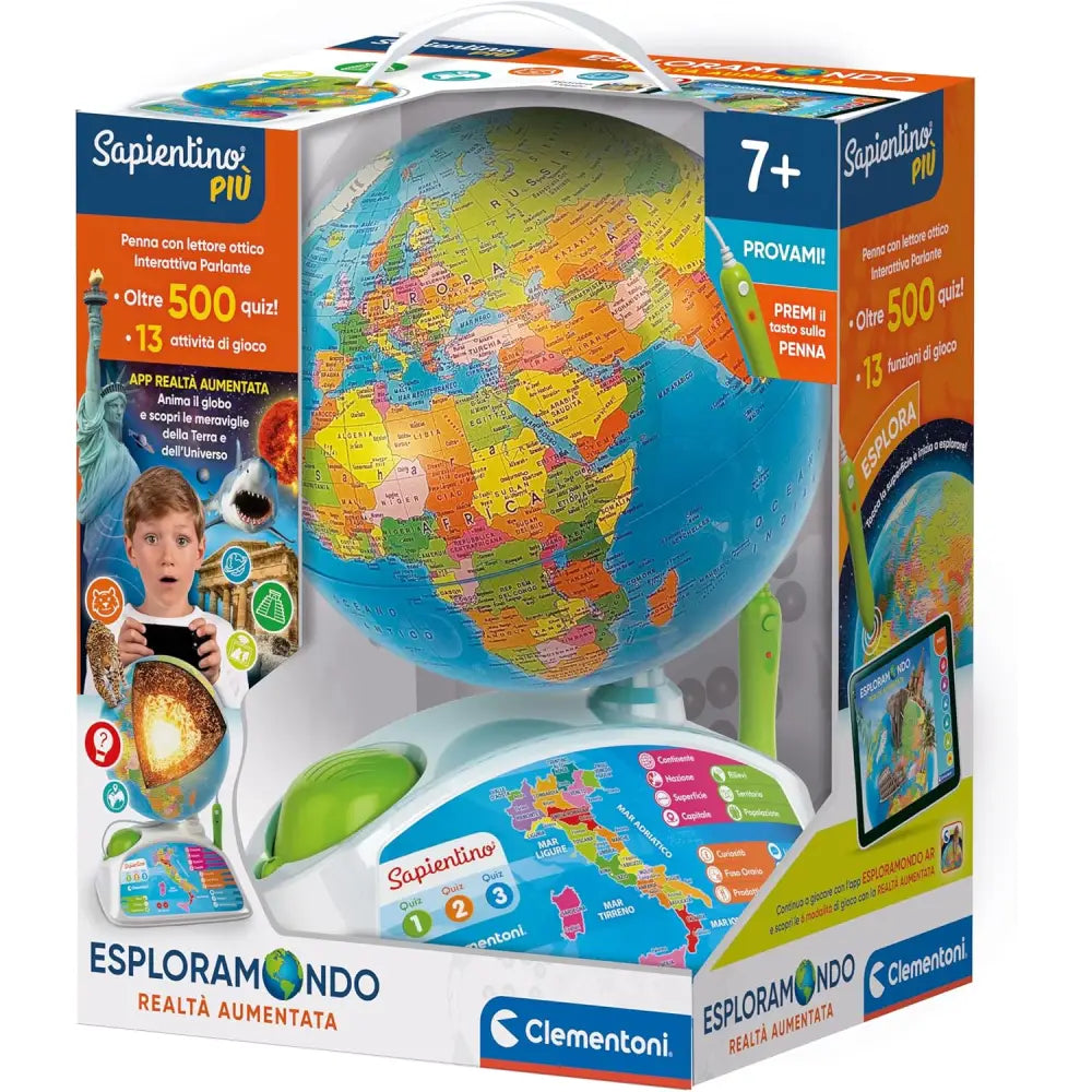 Esploramondo Sapientino Più Mappamondo Realtà Aumentata - Clementoni - Giocattoli educativi - 8005125160327