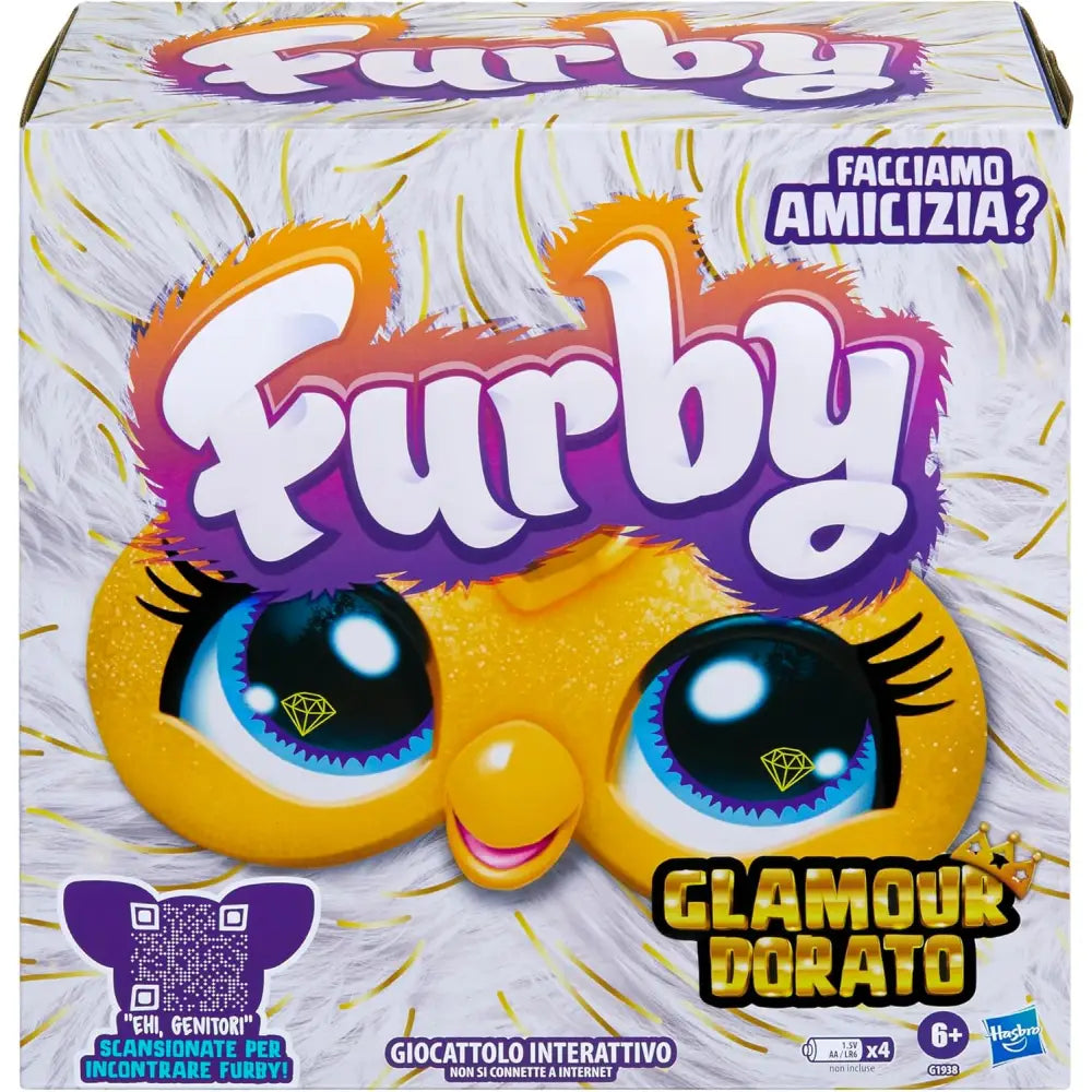 Furby Gold Glam Bianco Interattivo - Hasbro - Robot giocattolo - 5010996334404