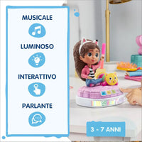 Gabby racconta storie luminoso giocattolo interattivo rosa e bianco con pulsanti colorati per bambini 3-7 anni