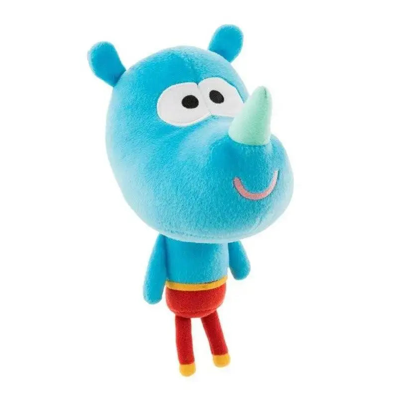 Hey duggee peluche parlante tag blu morbido con corno verde e pantaloncini rossi ideale per bambini