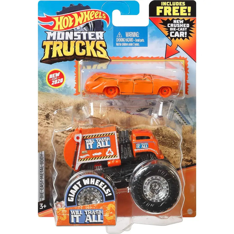 Hot Wheels Monster Trucks Will Trash It Al - mattel - Camion e veicoli da costruzione giocattolo - 0887961948400