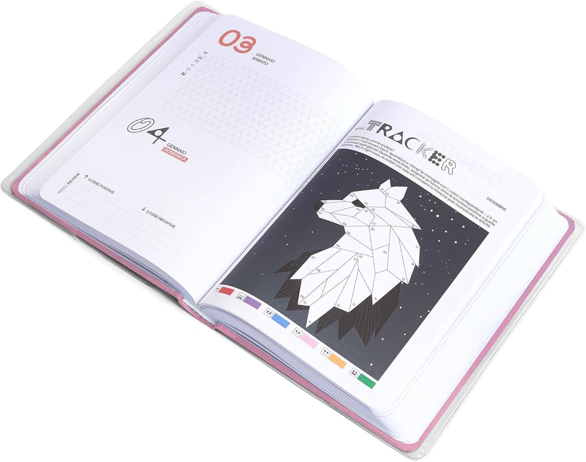 BE YOU - Diario Scuola Cosmetic Pink 2025/2026, 12 Mesi - interno diario be you