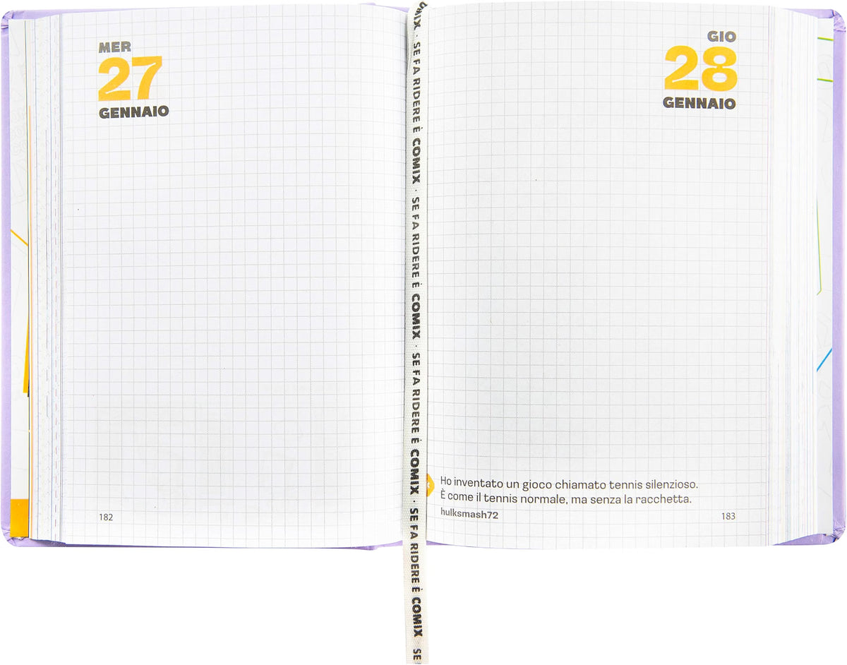 Agenda Comix 16 Mesi Mini Lilla 2026/2027 - interno diario comix 2027