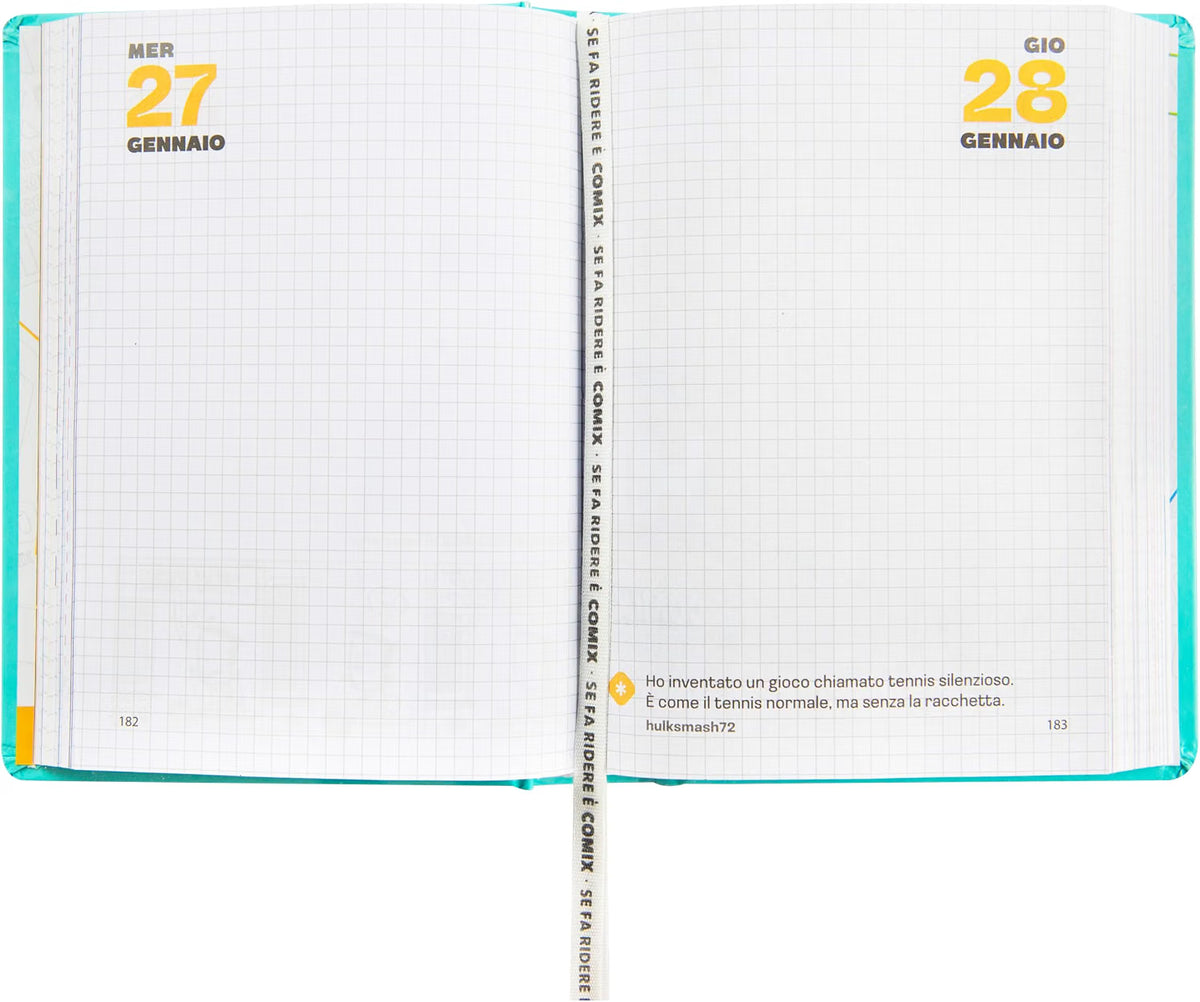 Diario Comix 16 Mesi Mini Turchese 2026/2027 - interno diario comix azzurro 2027
