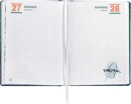 Diario Scuola Eastpak 13 Mesi 2026/2027 Medium Letterdye Blue - interno diario eastpak blu