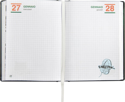 Diario Scuola Eastpak Black 2026/2027 – 13 Mesi Medium - interno diario eastpak nero