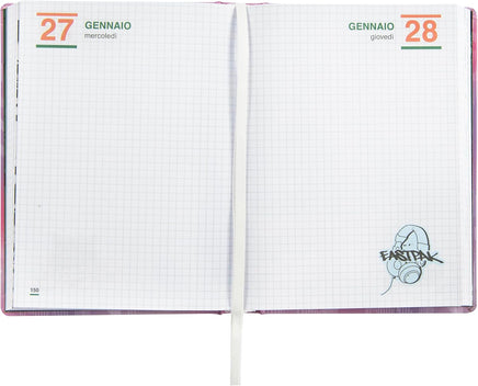 Diario Scuola Eastpak 13 Mesi 2026/2027 Medium Letterdye Pink - interno diario eastpak rosa