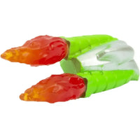 Jet pack ben personaggio ben 10 gummy candy a forma di razzo verde e rosso con texture traslucida e lucida