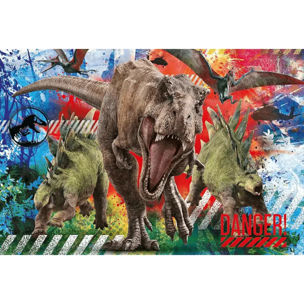 Puzzle jurassic world maxi pezzi da 60 con t rex marrone ruggente per appassionati del mondo giurassico