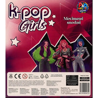 Figuine articolate k pop idols set tre bambole in outfit vivaci con dettagli moda e schemi cromatici distinti