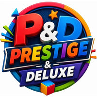 Vibrante logo 3d p&d prestige e deluxe con lettere arcobaleno per set bambole k pop idols rainbow high slime