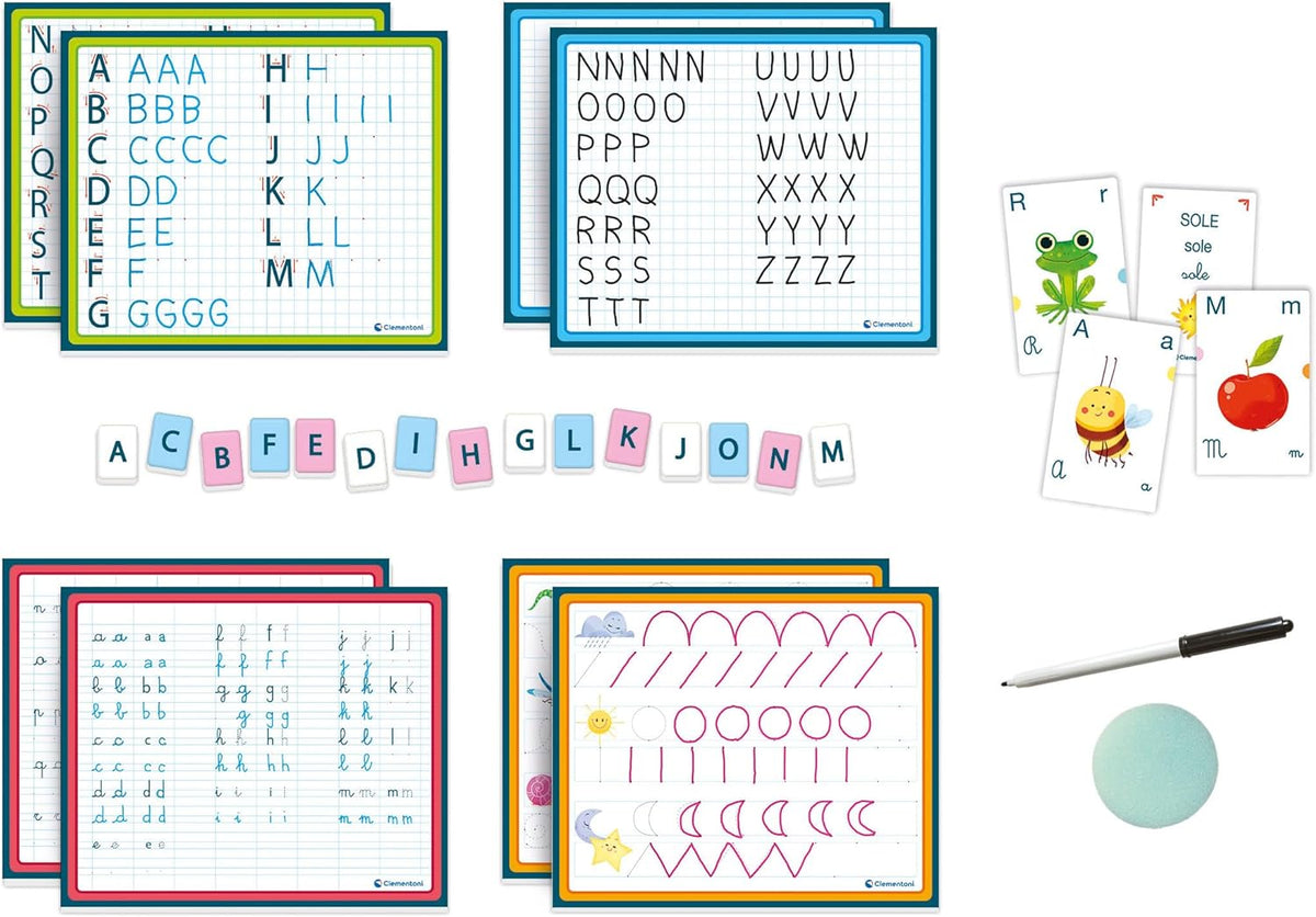 Sapientino Giochi di Scrittura – Clementoni | Imparare a scrivere divertendosi - lavagnette riscrivibili clementoni