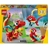 LEGO Creator 3 in 1 – Drago Rosso (31145) - Costruzioni - 5702017584942