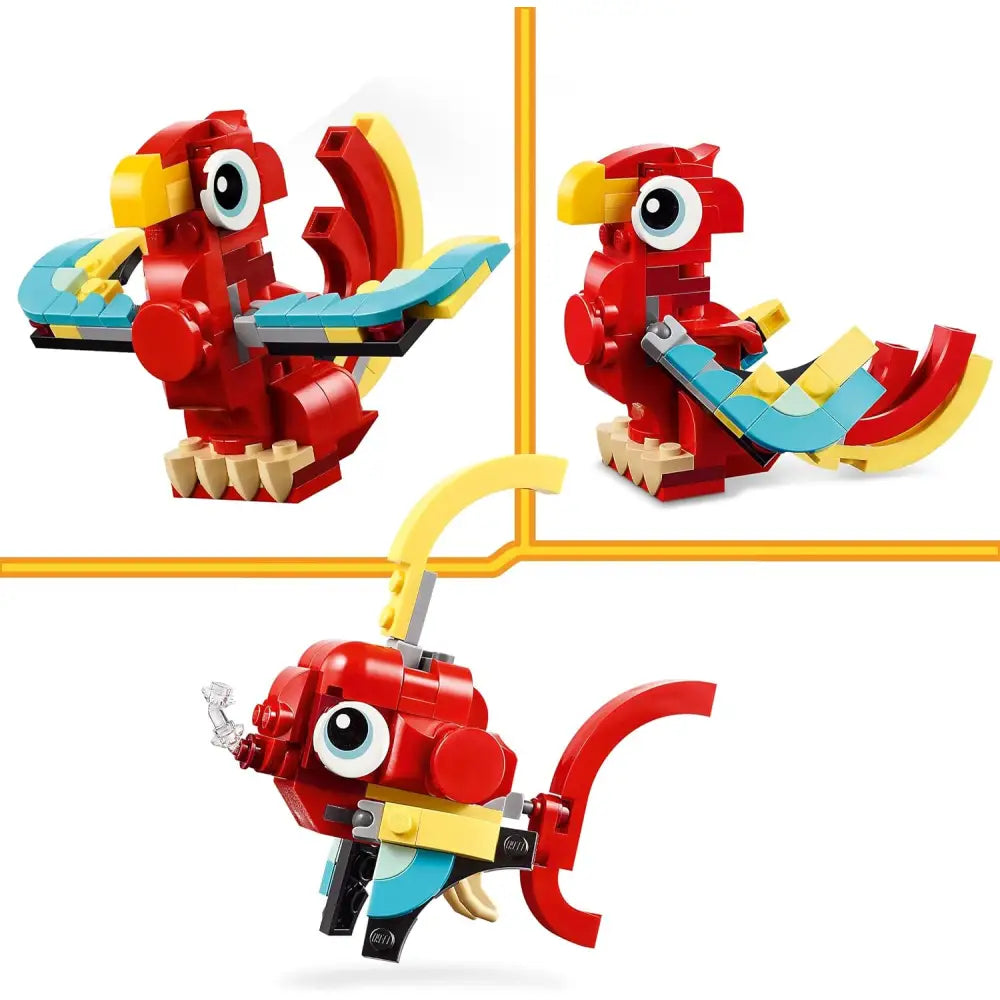 LEGO Creator 3 in 1 – Drago Rosso (31145) - Costruzioni - 5702017584942