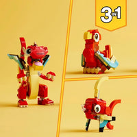 LEGO Creator 3 in 1 – Drago Rosso (31145) - Costruzioni - 5702017584942