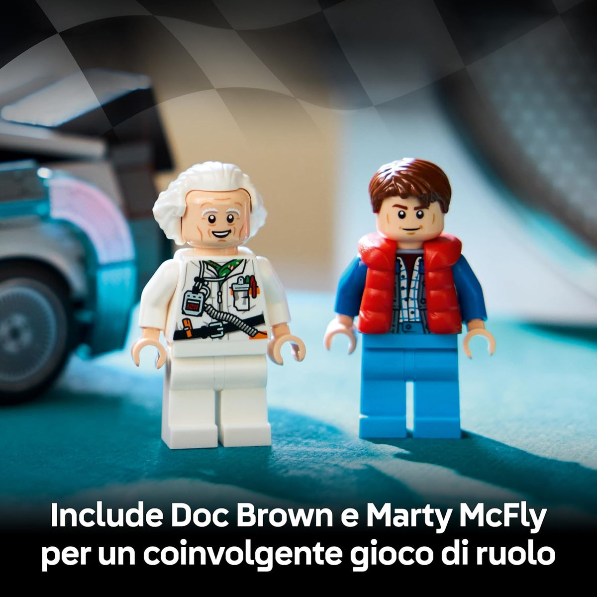 LEGO Speed Champions 77256: DeLorean Ritorno al Futuro - lego doc brown marty mcfly